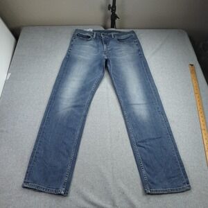Levis 505 Jeans Mens 36x32 Blue Regular Fit Straight Leg Stretch Medium Wash